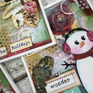 Frost & Flourish Christmas Mixed Media Cards | Scraps of Love